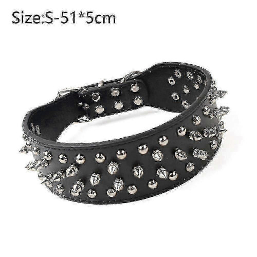 (Black) Enhanced Dog Collar With Spikes for Large and Medium Breeds 1