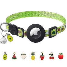 (avocado) Cat Collar with Bells, Upgraded Safety Elastic Cat Collar with Cat Collar Holder, Anti-Lost Cat Coll