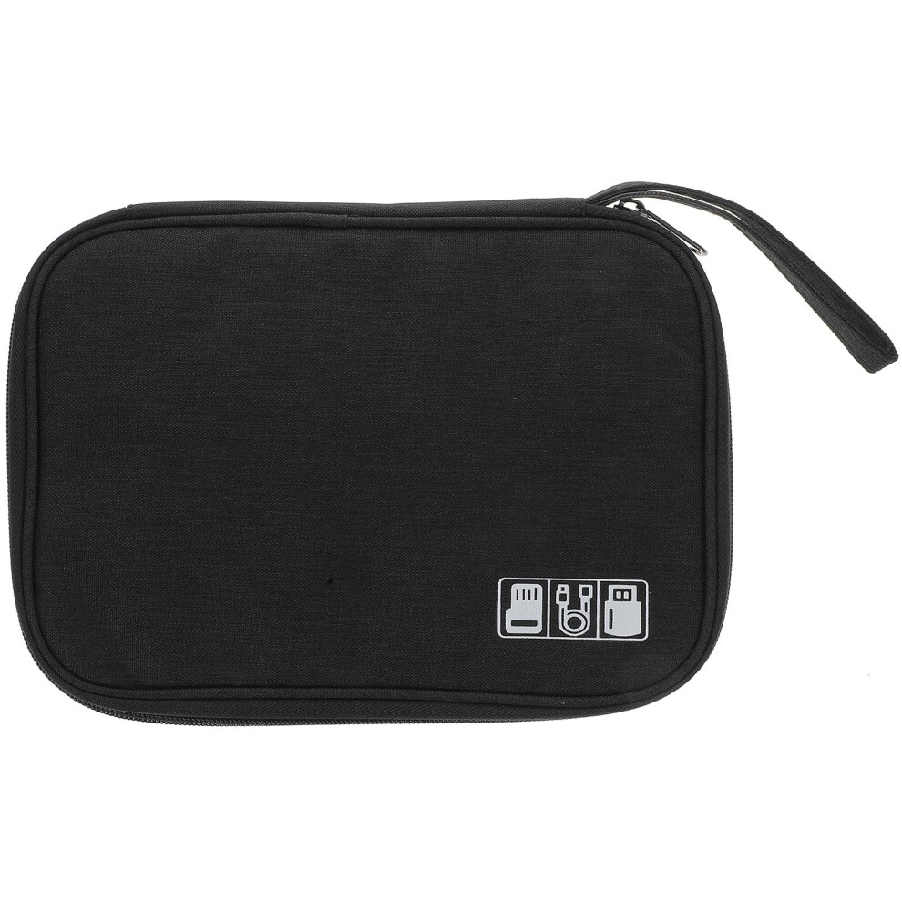 Electronics Organizer Bag For Cables And Hard Drives, Multicompartment Travel Cable Organizer With Lanyard 9330225819646