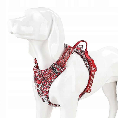 Dog Harness Adjustable Truelove Front Line Premium Red And White S 1