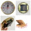 Quartz Clock Movement 110mm White Face Gold Trim Arabic 4