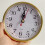 Quartz Clock Movement 110mm White Face Gold Trim Arabic 3