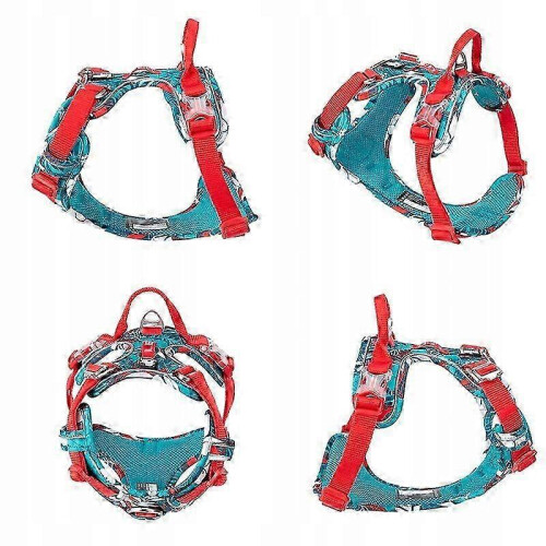 Solid Reflective Harness Front Line Premium Tropical Turquoise Xl 2