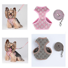 (L, Pink) XXXS XXS XS Small Breeds Harness Coat +LEASH Chihuahua Puppy Dog Toy Mini
