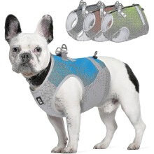 (L, Blue) Dog Cooling Vest Harness,outdoor Puppy Cooler Jacket Reflective Breathable Dog Vest For Small Medium Large Dogs