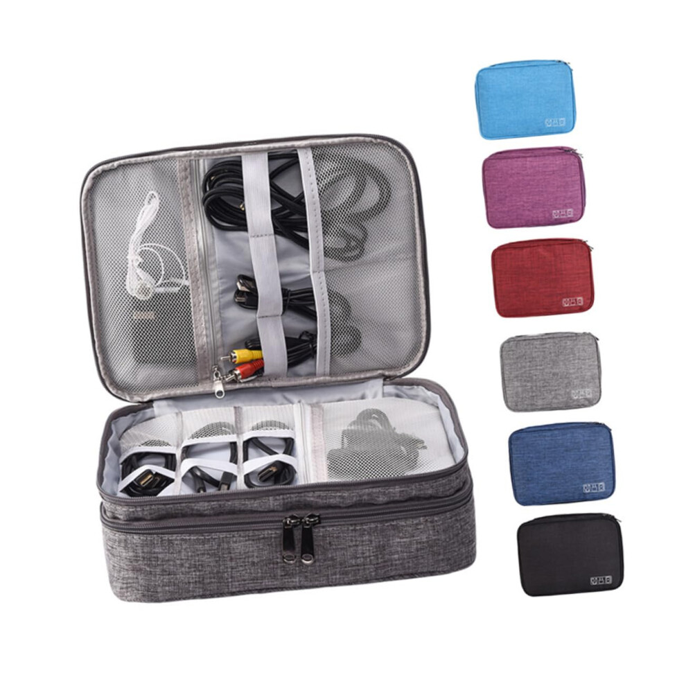 Electronics Organizer Bag Size 2 Travel Cable Storage For Chargers And Gadgets Dark/Grey 9310869823926