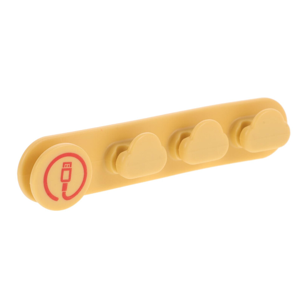Cable Management Clips For Desk, Tangle Cord Organizer With Flexible Grip, Bright Yellow 9330225819783