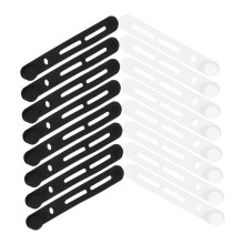 40pcs Reusable Silicone Cable Organizer Ties for Desk and Travel, Tangle Cord Management for Earphones and Chargers