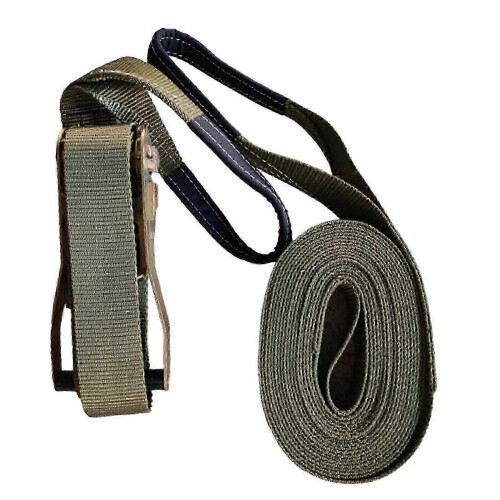 (Army Green) 36FT Slackline Kit with Hook & Ratchet Tensioner nce Training
