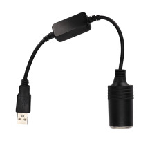 Cábla Oiriúntóra Lastóir Toitíní Gluaisteáin, Tiontaigh Cumhacht ó Chalafort USB go Soicéad Lastóir Toitíní Gluaisteáin 12V, Ilchosaint