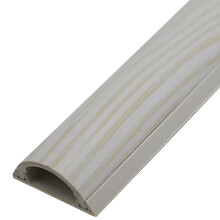 Cord Cover for Floor, Slim White Wood Grain Cable Management Protector 120cm, Easy to Cut for Hardwood Floors
