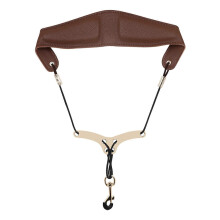 (Brown) Adjustable Neck Strap Saxophone Harnesses Leathers Padded Fashion Leathers Saxophone Strap for Tenors/Alto/Sopranos Sky Blue