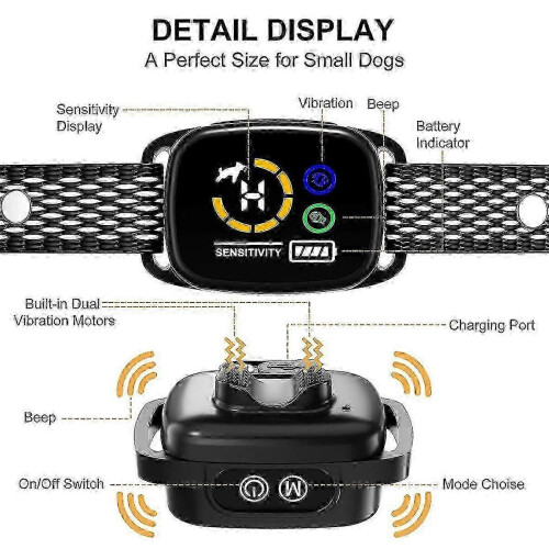 2025 Smart Anti-mistrigger Dog Bark Collar, Incorporates Progressive Working Sequences and Adjustable Sensitivity, Three Training Modes, Rechargeable 2