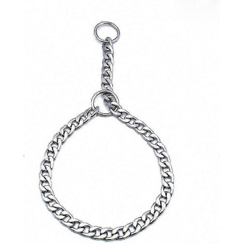 (65cm) Heavy Duty Iron Dog Collar, Adjustable Metal Chain Training Collar for Large Dogs