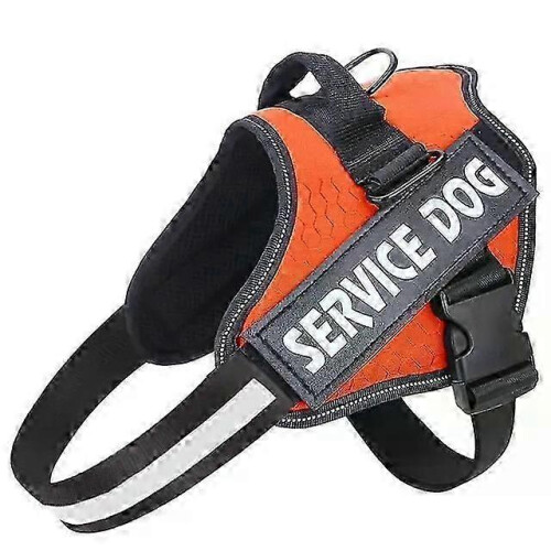 (xxL, Bright Orange) No-Pull Service Dog Harness, Easy On/Off, 3M Reflective & Breathable, Adjustable for All Sizes