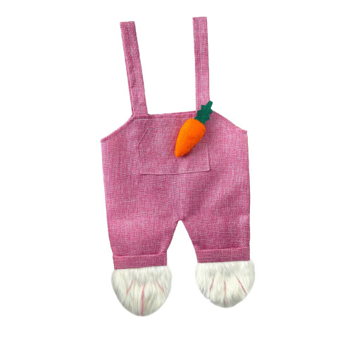Hare Shaped Gift Wrapping Pouches Easter Party Treat Bag-Pink