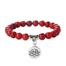 Wunderschönes, dehnbares, handgefertigtes Armband mit 8 mm-6