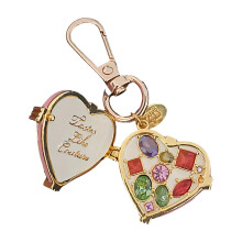 Fashionable Heart Charm Keychain With Sparkling Zircon Stones