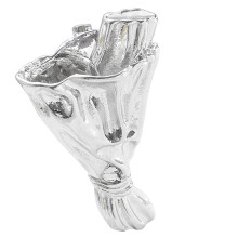 Legierungsbrosche mit abnehmbaren Blumeneinsätzen zur
