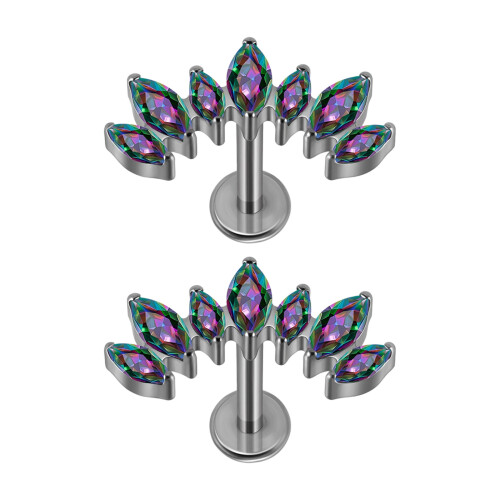Sturdy Alloy T Shape Threaded Cartilage Earrings-9