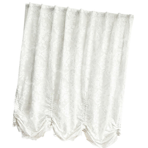 White Sheer Lace Drapes Easy Installation Polyester-130x150