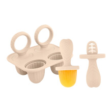 Childrens Popsicles Tray Flexible Frozens Treats Maker-Beige