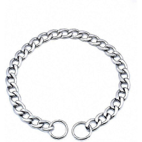 (55cm) Heavy Duty Iron Dog Collar, Adjustable Metal Chain Training Collar for Large Dogs 2