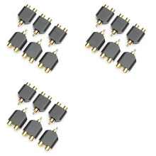 18PCS RCA Splitter, RCA Splitter 1 Male 2 Female for Audio Video Av TV Cable Conversion, Simple to Use, Plug and