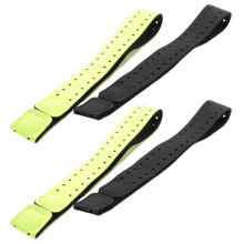 4 Stück Verstellbares und Atmungsaktives Ersatzarmband mit Weichem Armband für Herzfrequenzmesser - Wahoo (Schwarz + Grün)