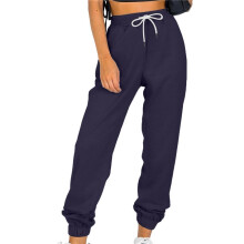 Joggingbroeken Dames Herfstmode Baggy Joggingbroeken Workout Lounge Comfortabele Hooggetailleerde Sportieve Joggingbroeken Donkerblauw M