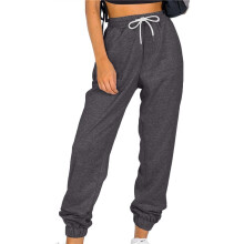 Joggingbroeken Dames Herfstmode Baggy Joggingbroeken Workout Lounge Comfortabele Hooggetailleerde Sportieve Joggingbroeken Donkergrijs L