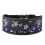 Nylon Adjustable Reflective Buckle Dog Collar with Soft Padding Navy Blue  Flowers L 1