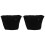 2X Waterproof Solid Canvas Insert Inner Lining Insert Zipper Pocket for Obag O Bag Handbag Bag Black 1