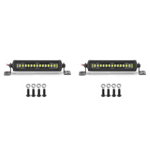 2X RC Car Roof Lamp 24 36 LED Light Bar for 1/10 RC Crawler Axial SCX10 90046/47 SCX24 D90 TRX4 Body, D