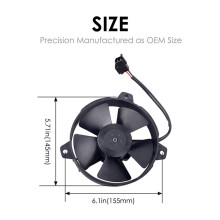 2X 30103011 Ventilateur de Refroidissement à Pales Droites 12 V 5,2 Pouces pour Moto de Course ATV et Refroidisseur VA31A10146A