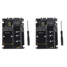 2X Boîtier de Disque Dur Externe NGFF Vers 3 Adaptateur SSD MSATA Carte Adaptateur de Protocole M.2