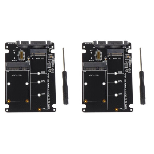 2X NGFF to  3 External HDD Enclosure MSATA SSD Adapter M.2  Protocol Adapter Board