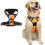 (M, Orange) Adjustable No-Pull Dog Harness with Soft Padding and Control Handle 1