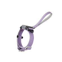 (M, Purple) Telescopic  Collar And Traction Leash Soft  Design Secure Suit For Walking  Traction Collar  Purple M