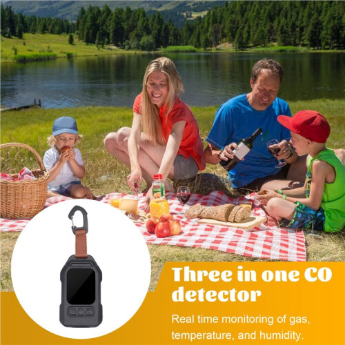 CO Concentration Detection Carbon Monoxide Sensor with Alarm Portable Temp Humidity Meter for Home Indoor Use 2
