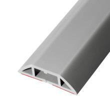 Floor Cord Cover SelfAdhesive PVC Cable Management Cover EasyCut Grey Floor Wire Organizer for Office and Home