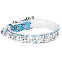 Brilliant Inlaid Rhinestone Dog Collar with Soft Texture - Shiny Pet Necklace for Stylish Dog Accessories
