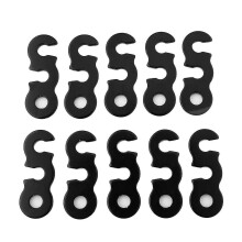 10pcs Quick Release Shelter Awning Tent Alloy Wind Rope Buckle (black L)