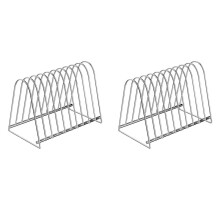 2X Schallplattenständer, Aufbewahrungshalter für Schallplatten, Trockentisch, Schallplattenständer, 10 Schlitze