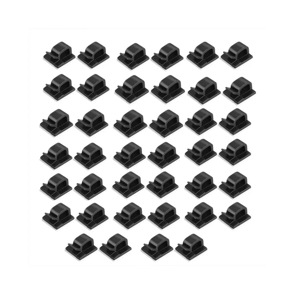 40Pcs Selfadhesive Cable Organizer Clips For Usb Charging Cables Wall Mounted And Desktop Cord Management (Black) Black 9310869824411