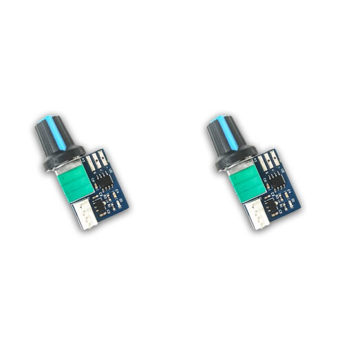 2Pcs Computer Case Fan Speed Controller PWM Speed Controller 12V Single Channel 4-Pin Low-Power Mute