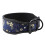 Nylon Adjustable Reflective Buckle Dog Collar with Soft Padding Navy Blue  Flowers L 3