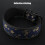 Nylon Adjustable Reflective Buckle Dog Collar with Soft Padding Navy Blue  Flowers L 4