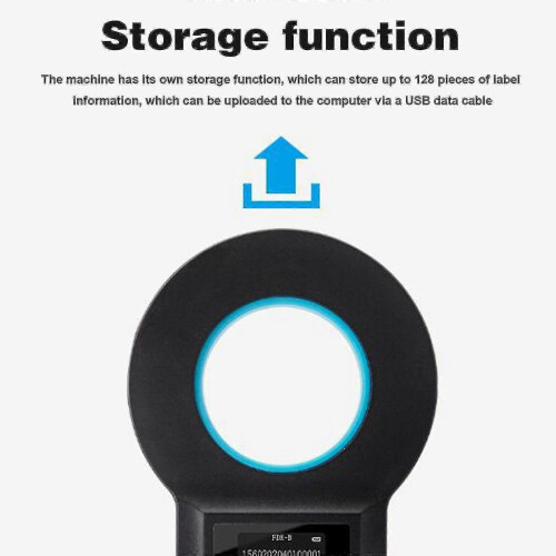 Emid Iso Chip Animal Tag Microchip Reader Portable Oled Pet Dog Cat Scanner for Tag 2