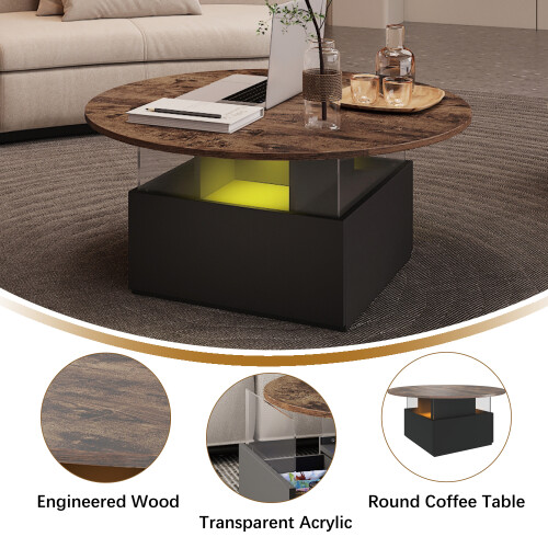 Round Coffee Table for Living Room 2